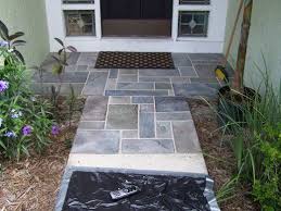 Painting A Faux Slate Walkway On