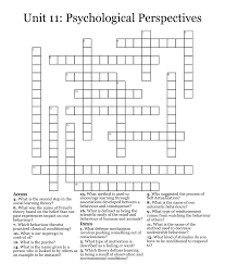 psychological perspectives crossword