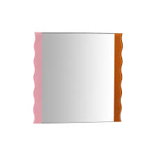 Klevering Wobbly Wall Mirror Pink