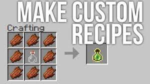 how to make custom recipes in minecraft