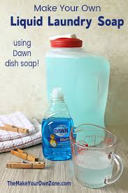 homemade laundry soap made with dawn