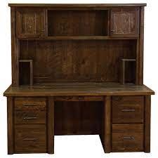 Give yourself plenty of space to work and store your equipment at a new office hutch. In Stock Rustic Barn Wood Timber Peg Executive Desk With Hutch Rustic Desks And Hutches By Furniture Barn Usa Houzz