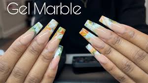 easy marble nail art