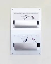 wall mount two pocket business card