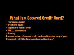 Secured credit cards are intended for consumers struggling with their credit or who have little to no credit history. What Is A Secured Credit Card Youtube