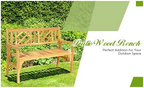 Patio Foldable Bench With Curved