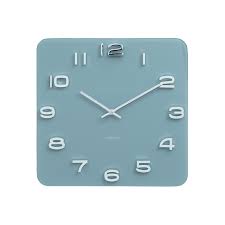 Cool Vintage Blue Glass Wall Clock