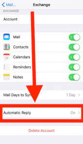 auto reply email message on iphone or
