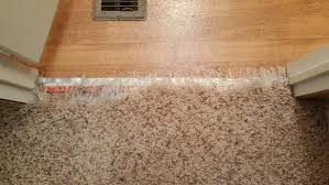 repairing shredded carpet to tile