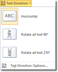 vertical text in word