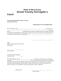 new jersey renunciation fill out