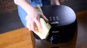 water in an air fryer to clean