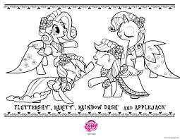 After a long day of working on the farm, she always makes family and friends her top priority. Fluttershy Rarity Rainboy Dash Applejack Coloring Pages Printable