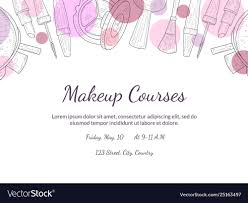 makeup courses banner template with
