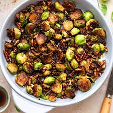 pan fried maple pecan brussels sprouts