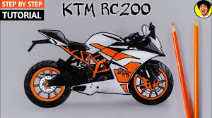 how to draw ktm bike step bystep for
