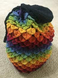 Ravelry: Rainbow Dragon Backpack with Crocodile St Video pattern by Elaine Phillips
