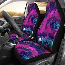 Funky Purple Tie Dye Car Seat Covers