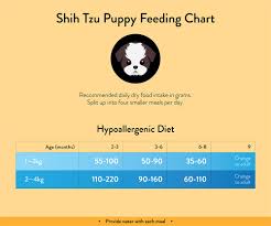 Shih Tzu Feeding Guide With Chart Lovejoys