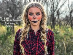 halloween scarecrow makeup tutorial in