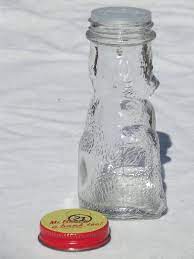 Old Glass Honey Bear Jar Figural