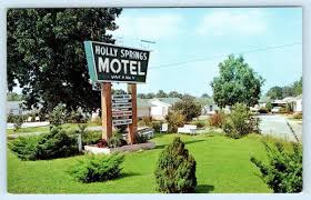 holly springs motel c1950s postcard