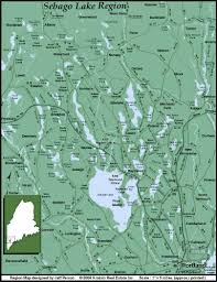 Road Map Of Sebago Lake Region Sebago Lake Region Maine
