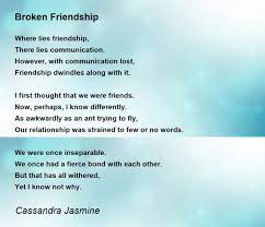 broken friendship poem by candra jasmine