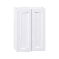 J Collection Mancos Glacier White Shaker Assembled Wall Kitchen Cabinet With Full Height Door 24 In W X 35 In H X 14 In D