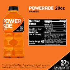 powerade sports drink orange