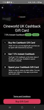 instant cashback gift cards