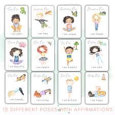 kids printable yoga cards with