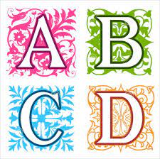 8 decorative alphabet letters free