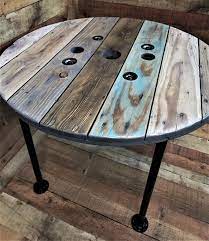 Farmhouse Wood Spool Table 20 36