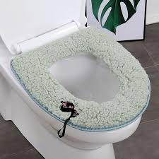 Bathroom Toilet Seat Cover Plush Soft