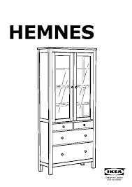 Hemnes Glass Door Cabinet With 4