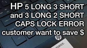 short caps lock blinking error code