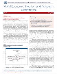 World Economic Situation And Prospects July 2018 Briefing