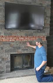 Faux Stone Fireplace Surround Over Old