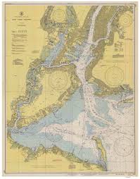 New York Harbor 1944 Old Map Nautical Chart Ac Harbors 369 New York