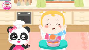 Trò Chơi Chăm Sóc Em Bé - Học Cách Cho Em Bé Ăn cùng Gấu Trúc Kiki - YouTube