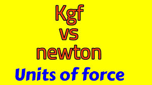 units of force kgf and newton the