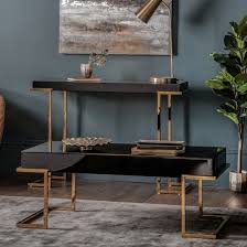 Canela Mirrored Coffee Table In Black