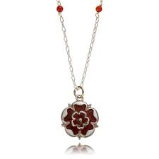 lancaster rose and carnelian necklace