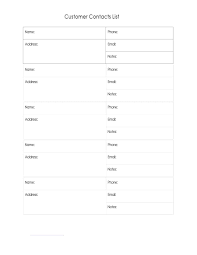 40 Phone Email Contact List Templates Word Excel