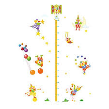 Winhappyhome Circus Cute Clown Children Height Measurement