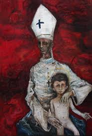 Pederastia en la Iglesia: Pintura sobre abuso sexual infantil /Luis Vargas  Santa Cruz | Domestika