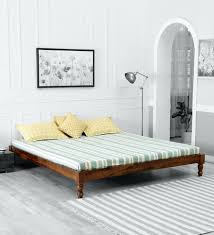 Kashi Solid Wood Queen Size Bed In