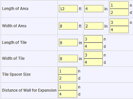 area tile layout calculator