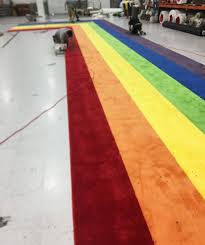 rainbow aisle runner custom l shape